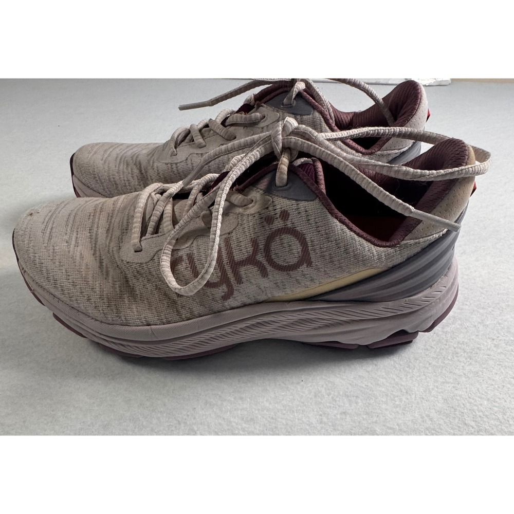 Ryka Devo X‎ Max Womens Walking Shoes Tan Plum Lace Up Sneakers Size 7M